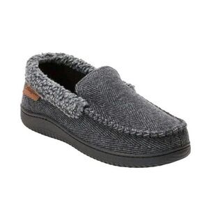 Dearfoams Men's Charcoal Herringbone Loafers